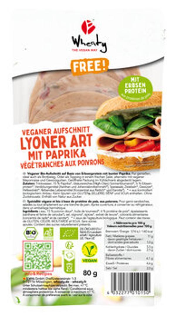 Produktfoto zu Wheaty Aufschnitt Lyoner Art mit Paprika
