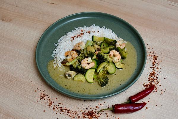 Produktfoto zu Grünes Thai-Curry mit Garnelen