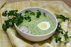Suppe mit Grüne Soße Kräutern