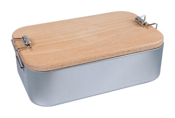 Produktfoto zu Lunchbox 2in1 mit Buchenholzdeckel