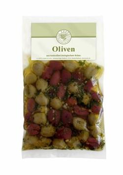 Oliven-Mix mariniert entsteint