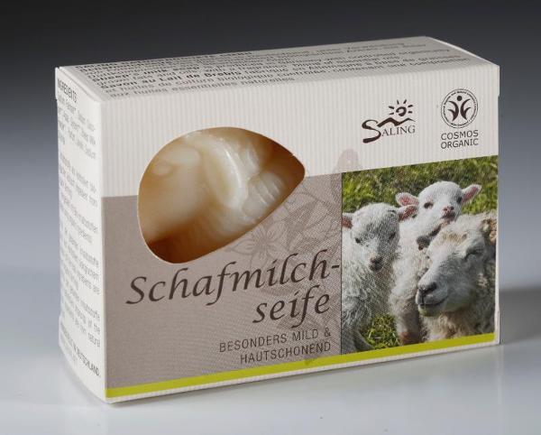 Produktfoto zu Schafmilchseife Schaf weiß