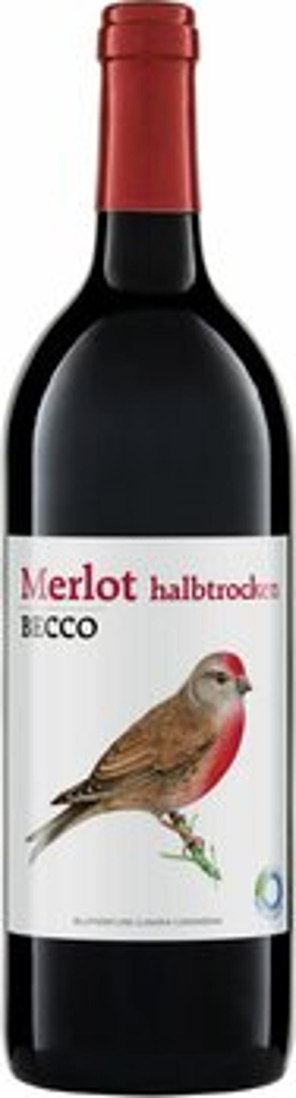 Produktfoto zu Becco Merlot halbtrocken rot