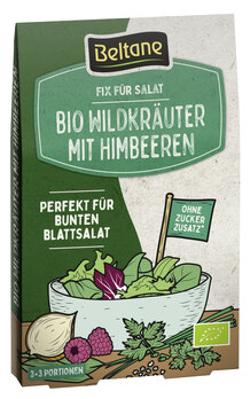 Salatfix-Wildkräuter mit Himbeeren