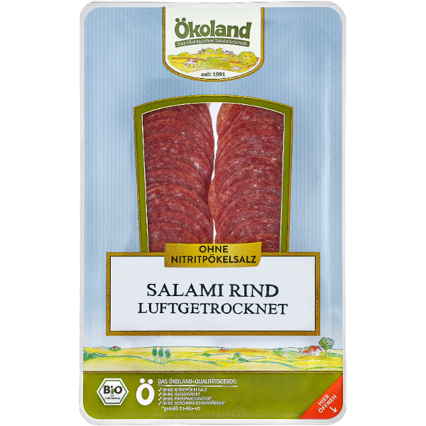 Produktfoto zu Salami Rind luftgetrocknet, geschnitten 80g