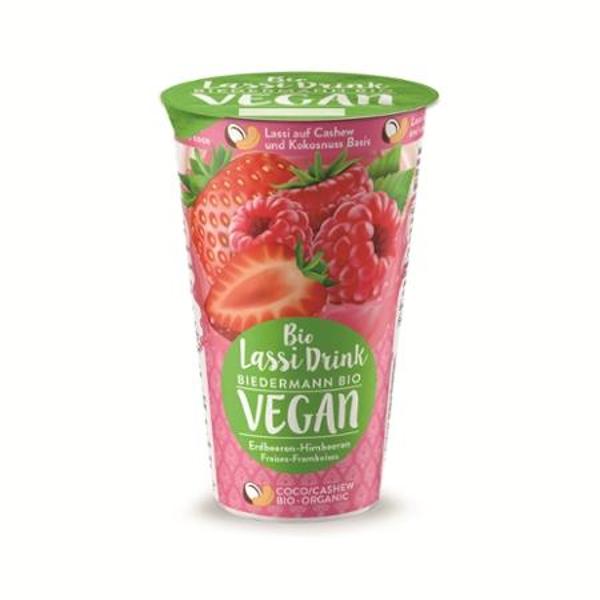 Produktfoto zu Vegan Lassi Erdbeere Himbeere 230ml