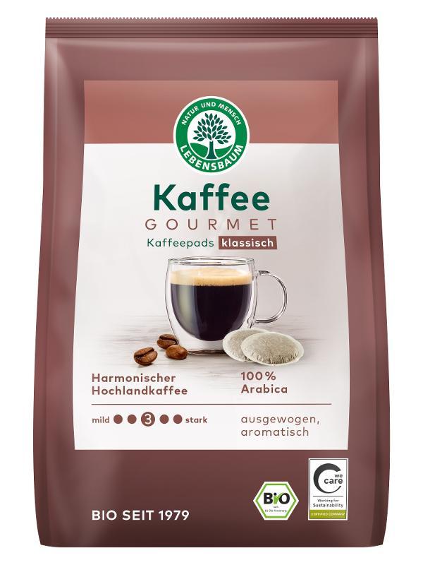 Produktfoto zu Gourmet Kaffee Crema klassik Pads 18 Stk.