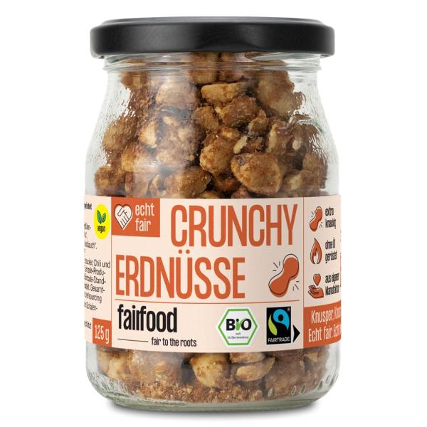 Produktfoto zu Erdnüsse Crunchy süß-pikant, fairtrade, 125g