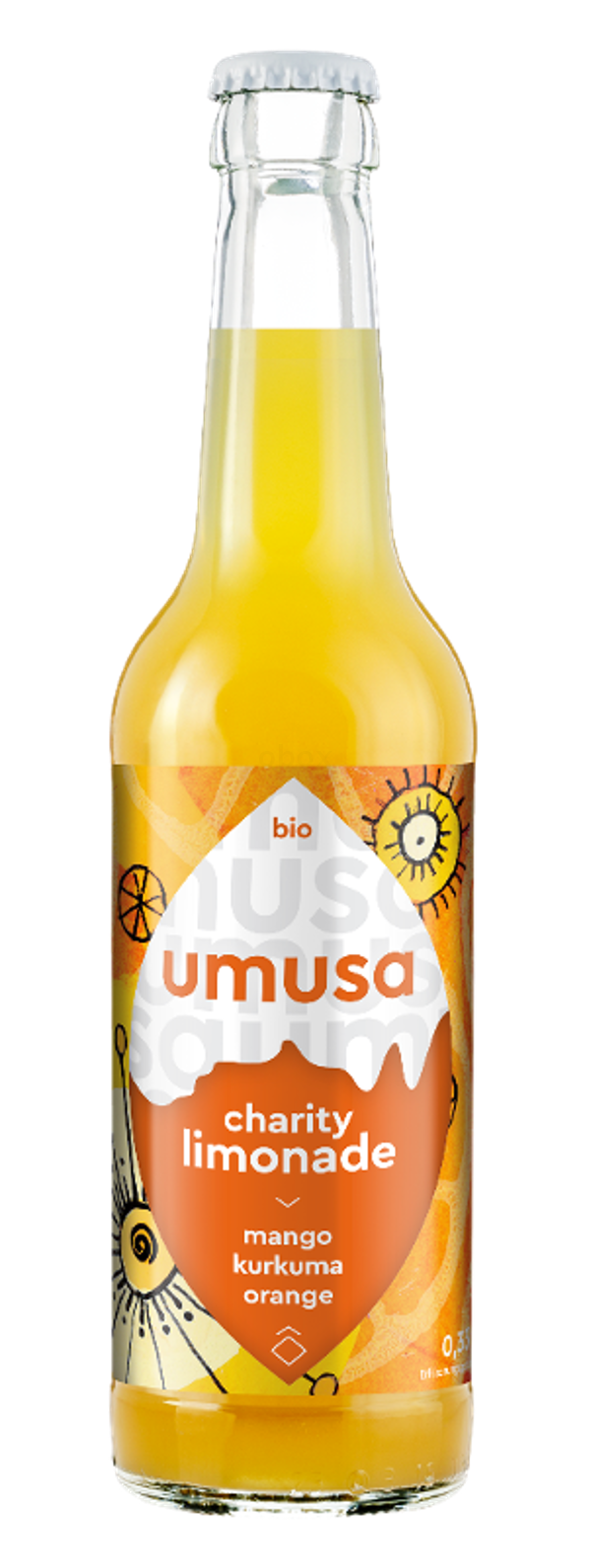 Produktfoto zu Charity Limonade Mango Kurkuma Orange, 0,33l
