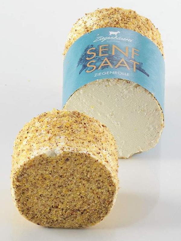 Produktfoto zu Ziegenrolle mit Senf