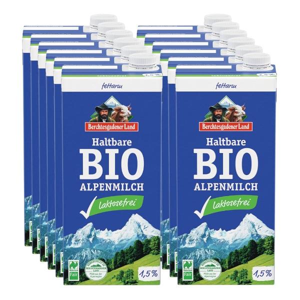 Produktfoto zu H-Alpenmilch laktosefrei, 1,5% 12x1l