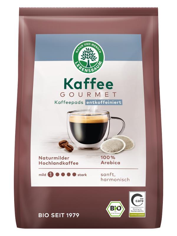 Produktfoto zu Gourmet Kaffee Crema entkoffeiniert Pads 18 Stk.