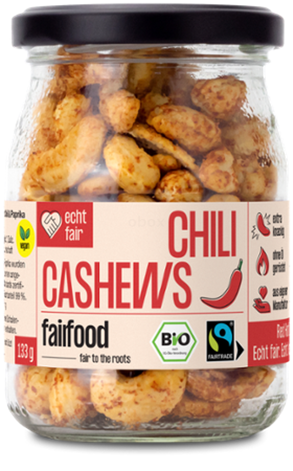 Produktfoto zu Cashews Chili, fairtrade, 133g