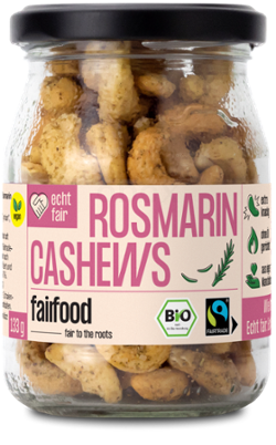 Cashews mit Rosmarin, fairtrade, 133g