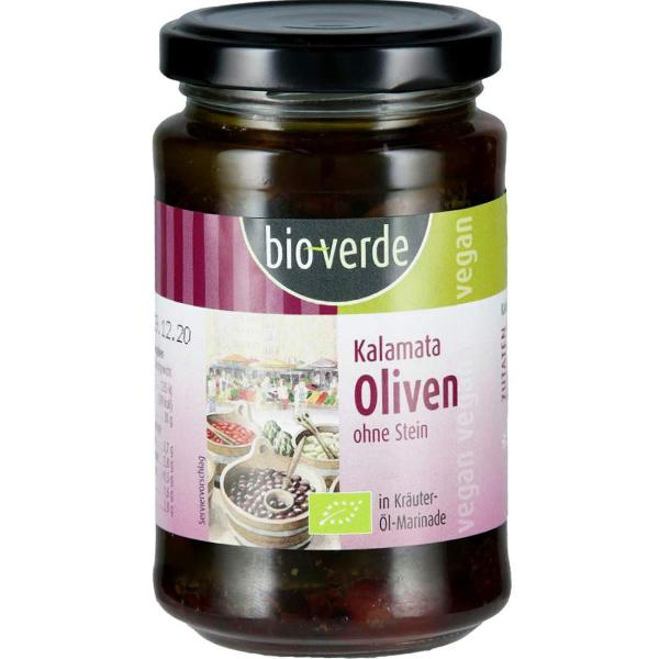 Produktfoto zu Schwarze Kalamata-Oliven ohne Stein 200g