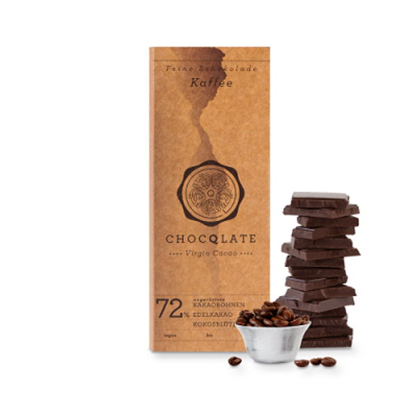 Produktfoto zu Schokolade Kaffee 75g, Virgin Cacao