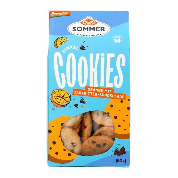 Produktfoto zu Dinkel Schoko-Orange Cookies 150g