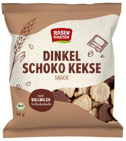 Dinkel Schoko Kekse Snack, mit Vollmilch-Schokolade