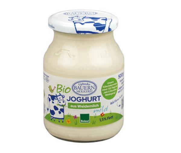 Produktfoto zu Naturjoghurt mild 1,5% (Glas)