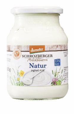 Joghurt mild Natur, 3,5%, Demeter (Pfandglas)
