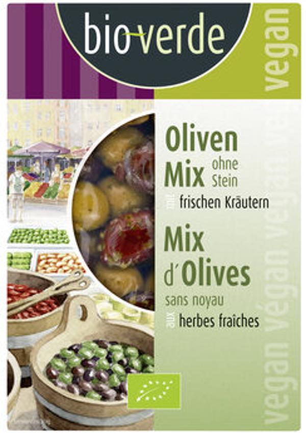 Produktfoto zu Oliven gemischt ohne Stein gekräutert 150g