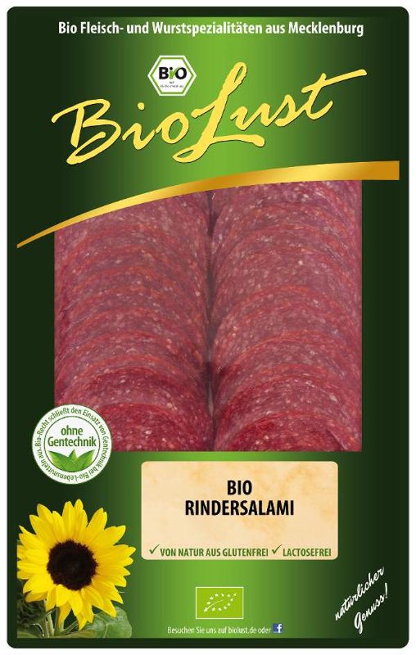 Produktfoto zu Rindersalami geschnitten