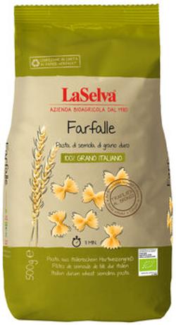 Farfalle, Pasta di semola