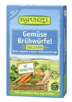 Gemüse-Brühwürfel salzarm, mit Bio-Hefe