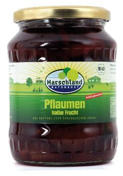 Pflaumen, halbe Frucht Glas