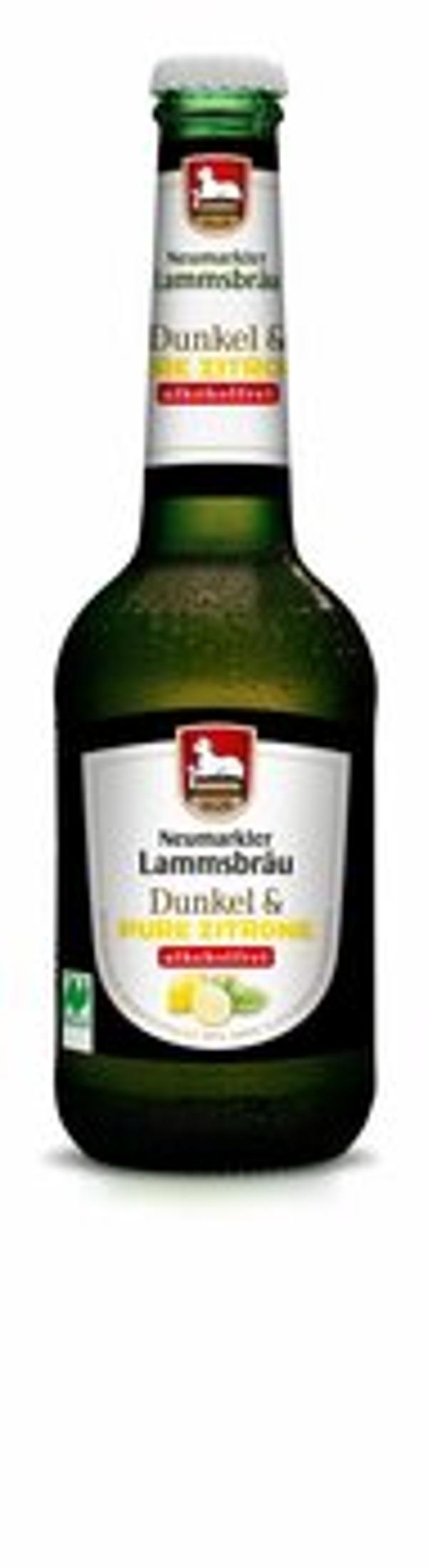 Produktfoto zu Lammsbräu Dunkel & Pure Zitrone Alkoholfrei 0,33l