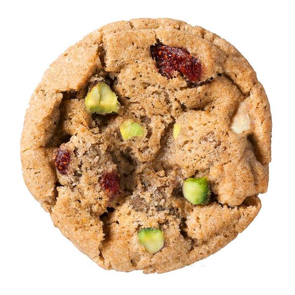 Produktfoto zu Bio veganer Dinkelvollkorn Cookie Erdbeer-Pistazie