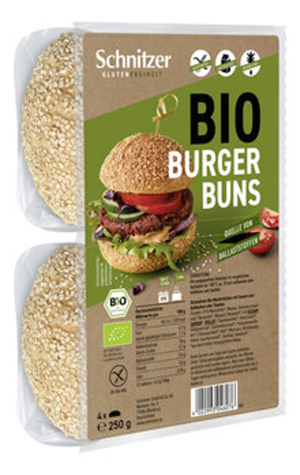 Produktfoto zu Hamburger Buns, Maisbrötchen mit Sesam, 4er