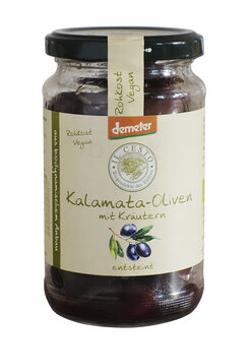 Kalamata-Oliven mit Kräutern, entsteint, Demeter