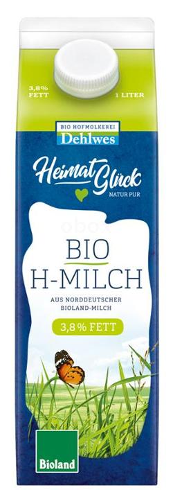 H-Vollmilch, 3,8%, Bioland Hofmolkerei Dehlwes