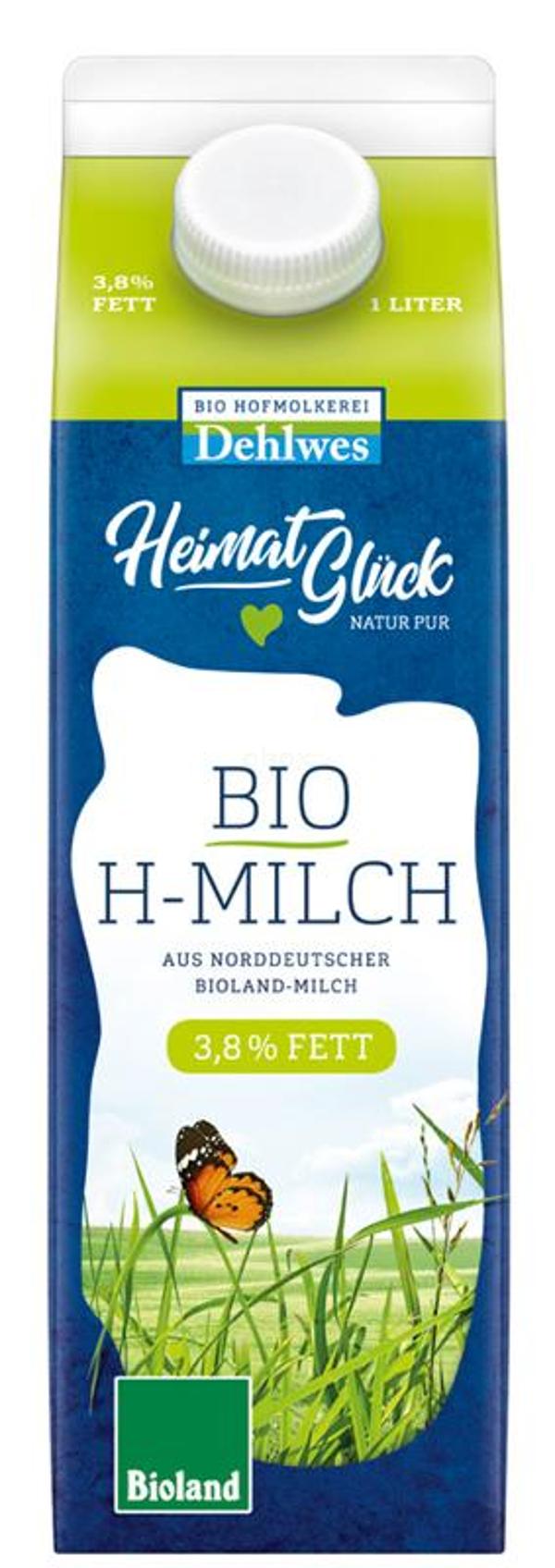 Produktfoto zu H-Vollmilch, 3,8%, Bioland Hofmolkerei Dehlwes