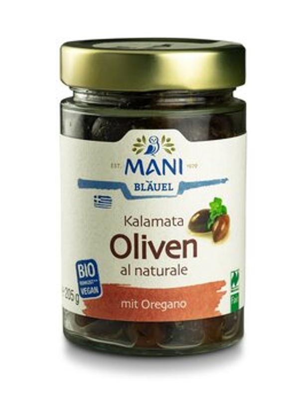 Produktfoto zu Oliven schwarz Kalamata  al Naturale 180g