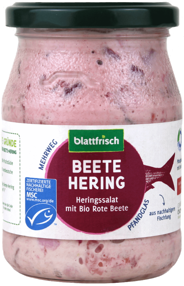 Produktfoto zu Beete Hering - Heringssalat mit Rote Beete Pfandglas