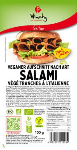 Wheaty Veganer Aufschnitt Salami Art, aus Seitan