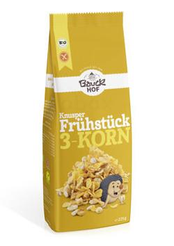 Knusper Frühstück, 3-Korn -glutenfrei 225g