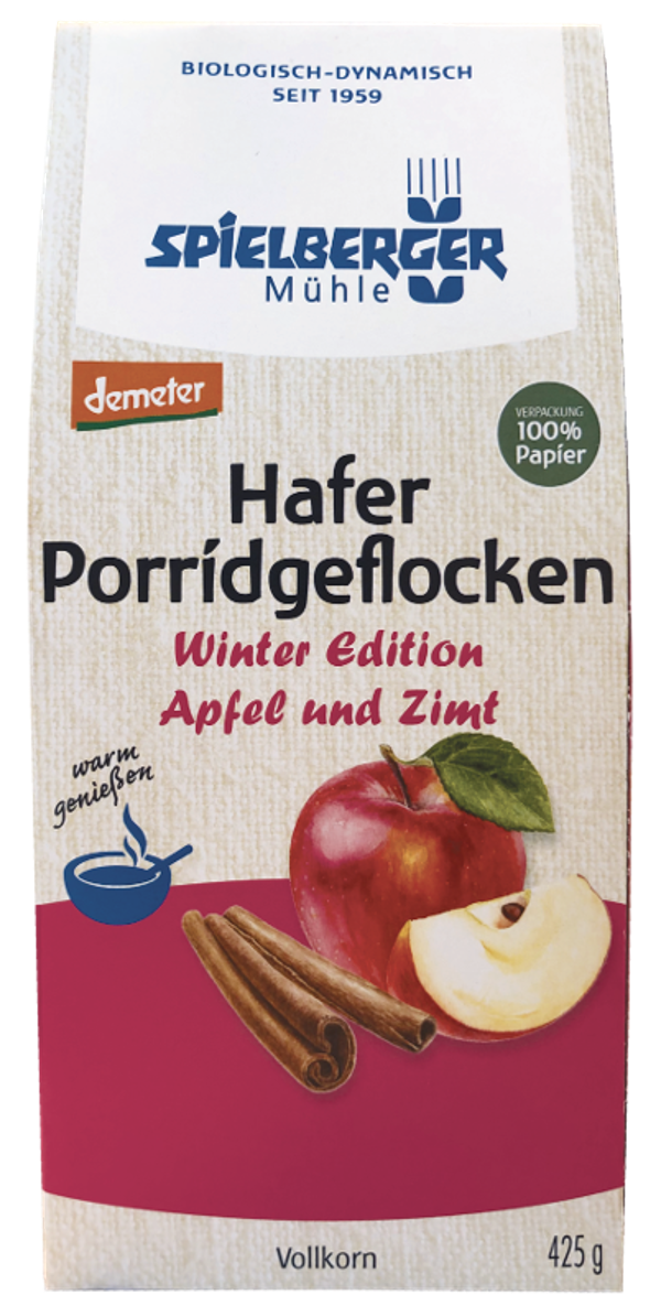 Produktfoto zu Hafer Porridgeflocken Winter Apfel Zimt