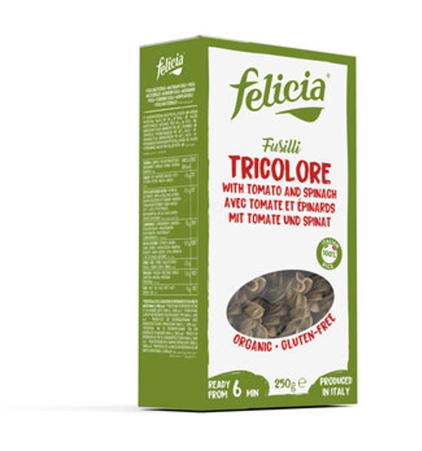 Produktfoto zu Fusilli Tricolore Reis glutenfrei Felicia