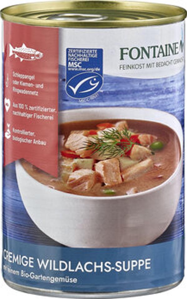 Produktfoto zu Cremige Wildlachs-Suppe, mit feinem Gartengemüse