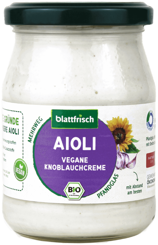 Produktfoto zu AIOLI - vegane Knoblauchcreme (Pfandglas)