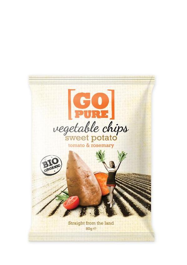 Produktfoto zu Gemüsechips Süßkartoffel Tomate Rosmarin