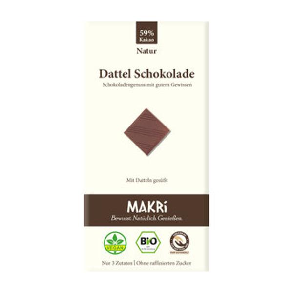 Produktfoto zu Makri Dattel Schokolade Natur 59%