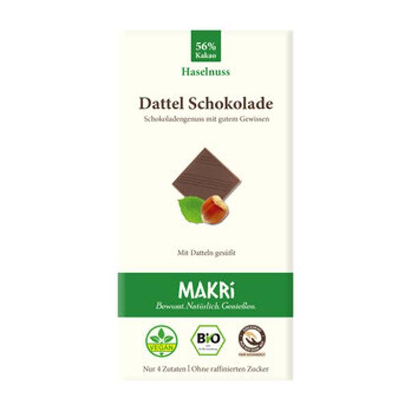 Produktfoto zu Makri Dattel Schokolade Haselnuss 56%