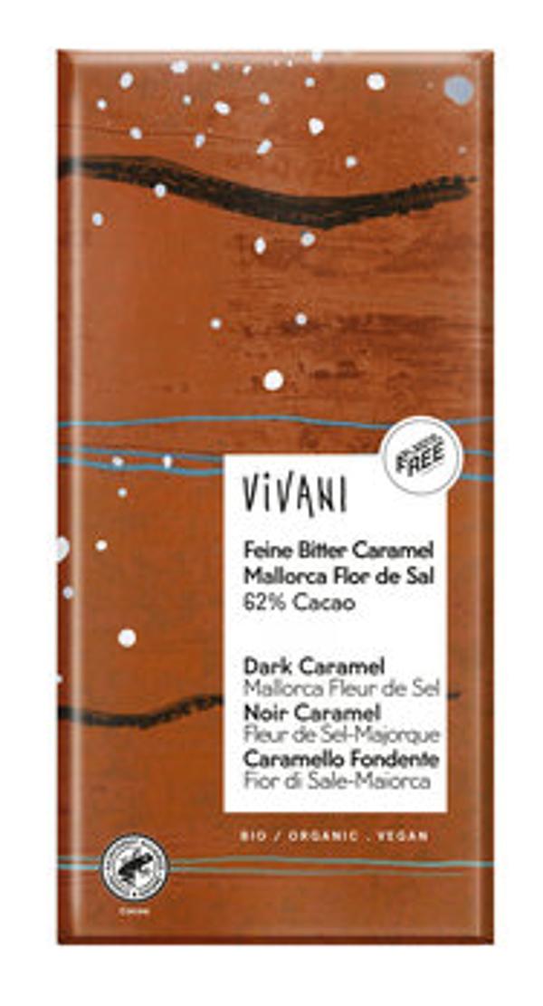 Produktfoto zu Feine Bitter Caramel Flor de Sal 62% Cacao, vegan