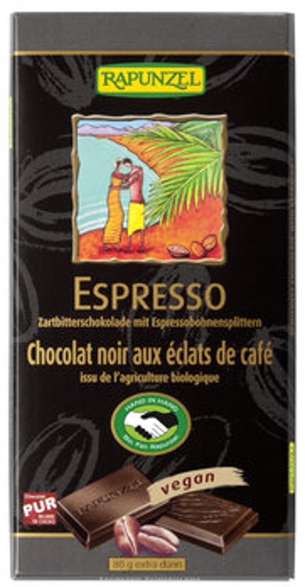 Produktfoto zu Zartbitter Schokolade mit Espresso-Splittern 51% 100g