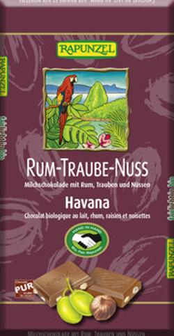 Rum-Trauben-Nuss-Vollmilch Schokolade 100g