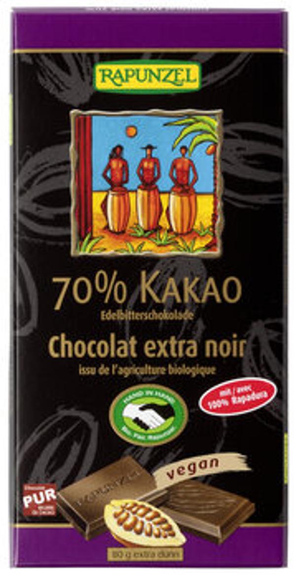 Produktfoto zu Edelbitter Schokolade 70% Kakao (Rapadura) HIH